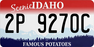 ID license plate 2P9270C