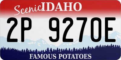 ID license plate 2P9270E