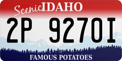 ID license plate 2P9270I