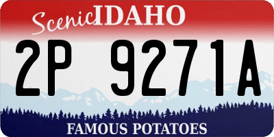 ID license plate 2P9271A