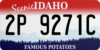 ID license plate 2P9271C