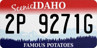 ID license plate 2P9271G