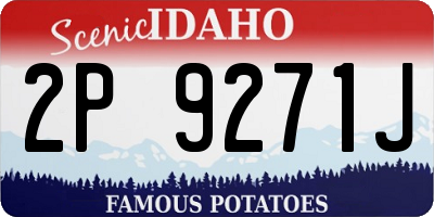 ID license plate 2P9271J