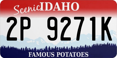 ID license plate 2P9271K