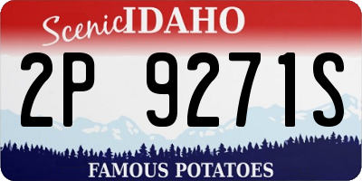 ID license plate 2P9271S