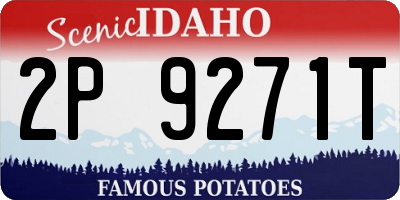 ID license plate 2P9271T
