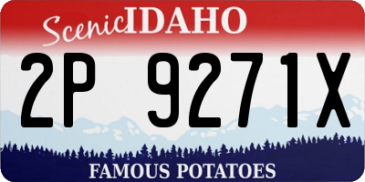 ID license plate 2P9271X