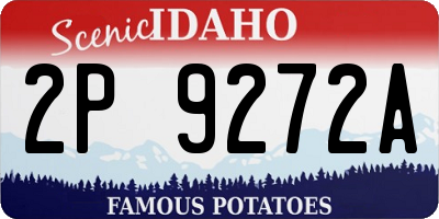 ID license plate 2P9272A