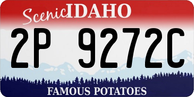 ID license plate 2P9272C