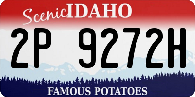 ID license plate 2P9272H