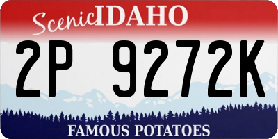 ID license plate 2P9272K