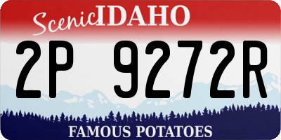 ID license plate 2P9272R