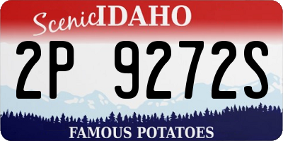 ID license plate 2P9272S