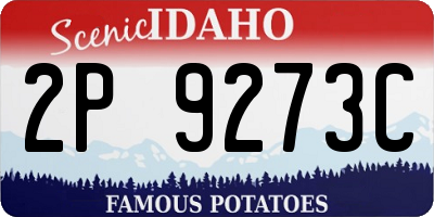 ID license plate 2P9273C