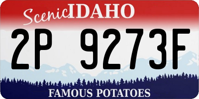 ID license plate 2P9273F