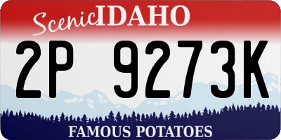 ID license plate 2P9273K