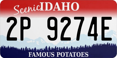 ID license plate 2P9274E