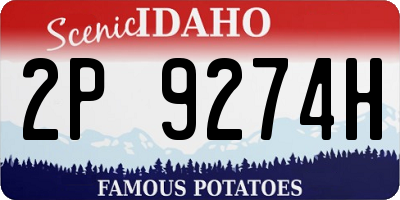 ID license plate 2P9274H