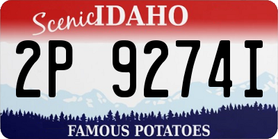 ID license plate 2P9274I