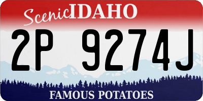ID license plate 2P9274J