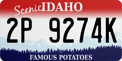 ID license plate 2P9274K