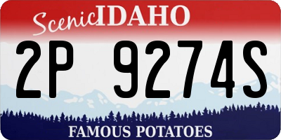 ID license plate 2P9274S