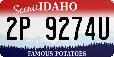 ID license plate 2P9274U