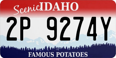 ID license plate 2P9274Y