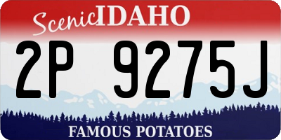 ID license plate 2P9275J