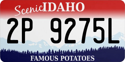 ID license plate 2P9275L
