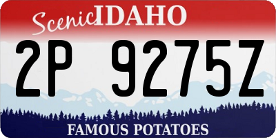 ID license plate 2P9275Z
