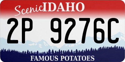ID license plate 2P9276C