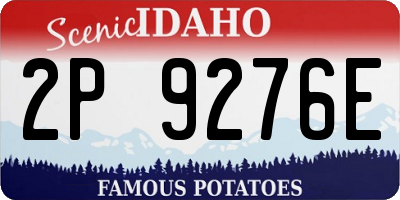 ID license plate 2P9276E