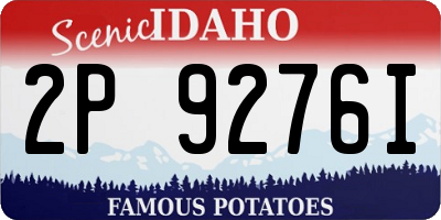 ID license plate 2P9276I