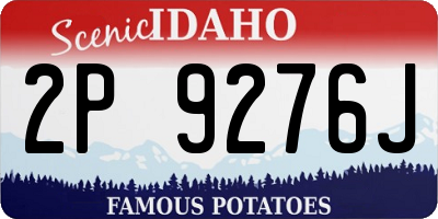 ID license plate 2P9276J