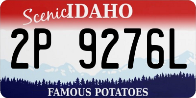 ID license plate 2P9276L