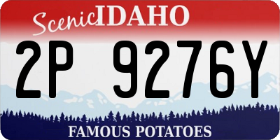 ID license plate 2P9276Y