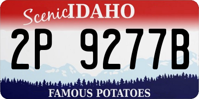 ID license plate 2P9277B