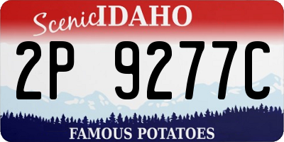 ID license plate 2P9277C