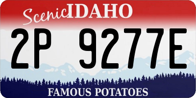 ID license plate 2P9277E