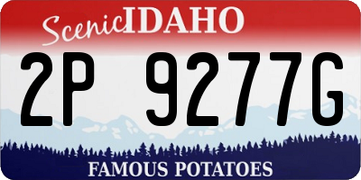 ID license plate 2P9277G