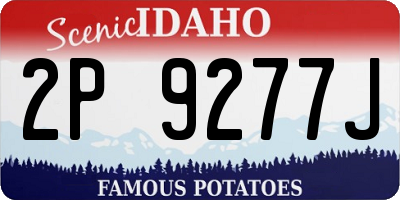 ID license plate 2P9277J