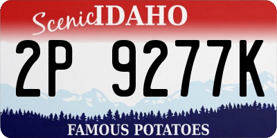ID license plate 2P9277K