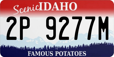 ID license plate 2P9277M