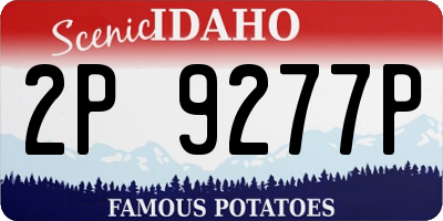 ID license plate 2P9277P