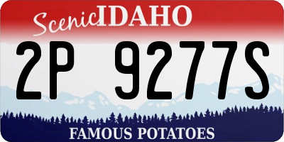ID license plate 2P9277S
