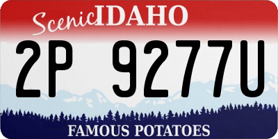 ID license plate 2P9277U