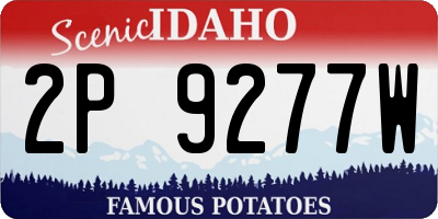 ID license plate 2P9277W