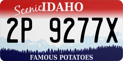 ID license plate 2P9277X