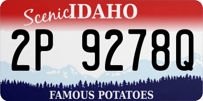 ID license plate 2P9278Q